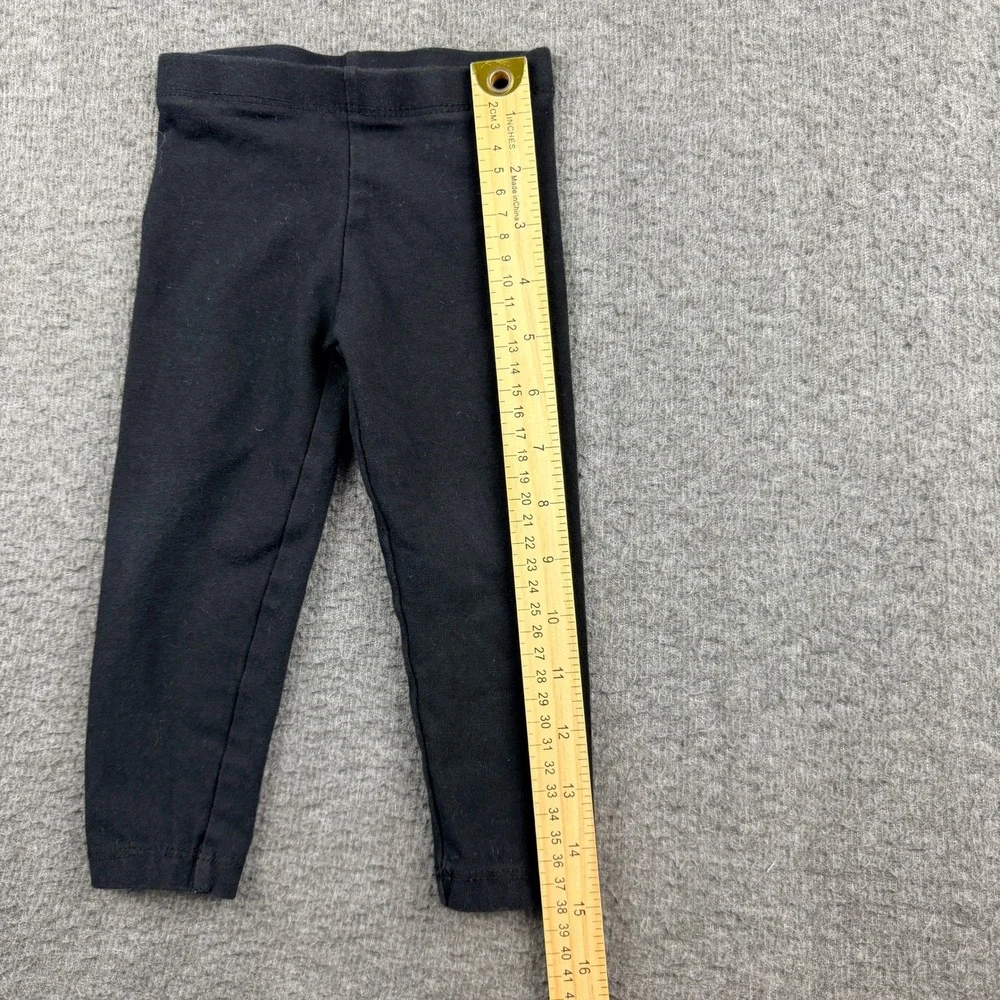 The Children's Place Black Cotton Blend Leggings Toddler‎ Girls 18-24 Months